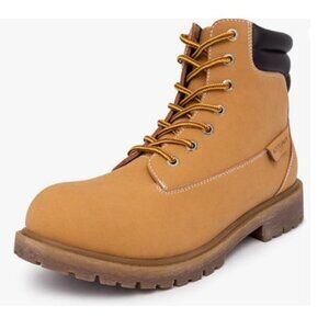 Nautica Mens Casual Lace Up Lightweight Utility Vegan Leather Work, Boots - NWT